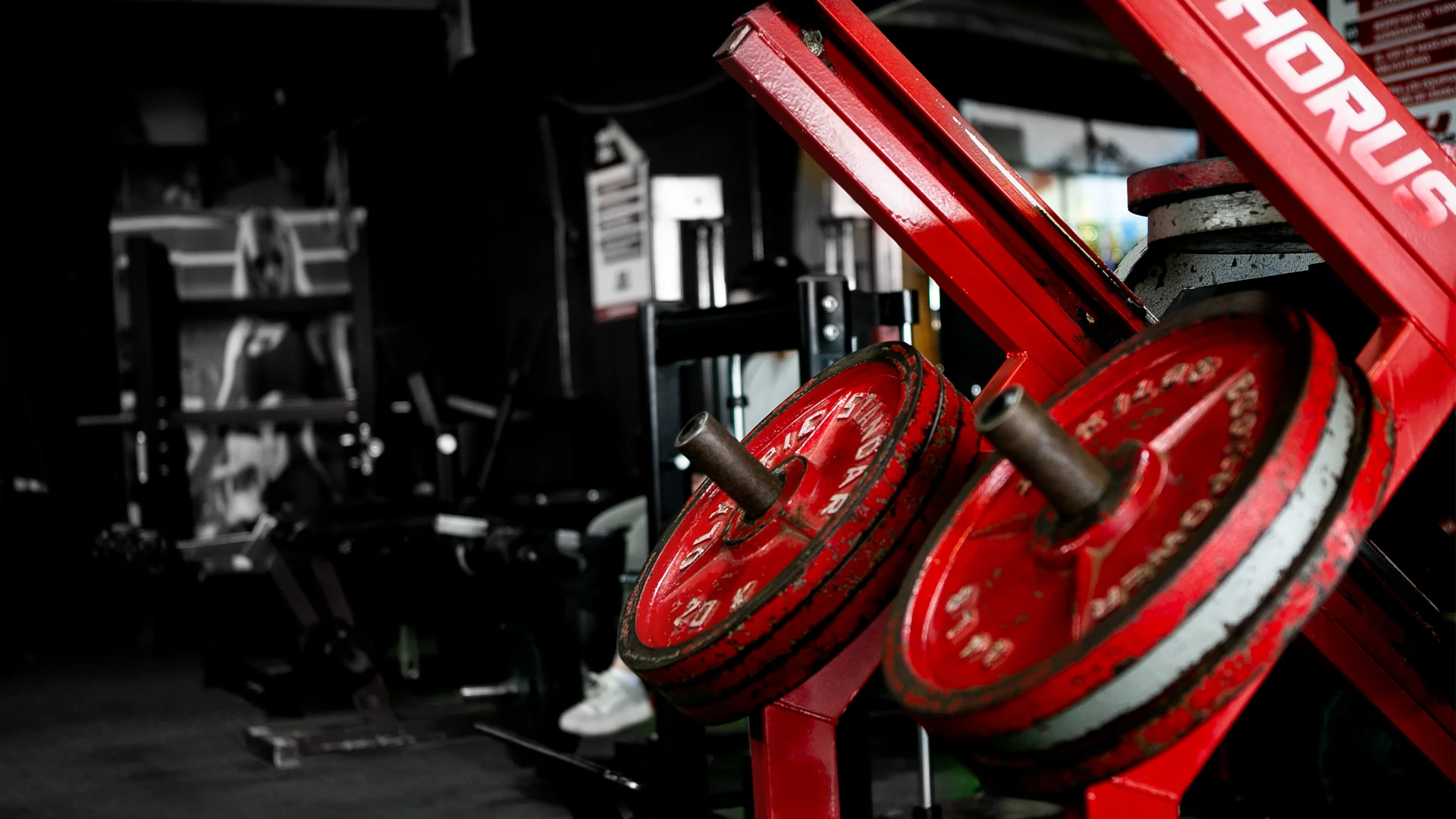 Discos rojos en una máquina Horus
